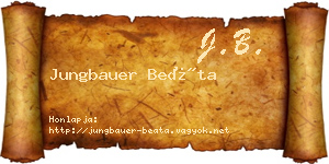 Jungbauer Beáta névjegykártya